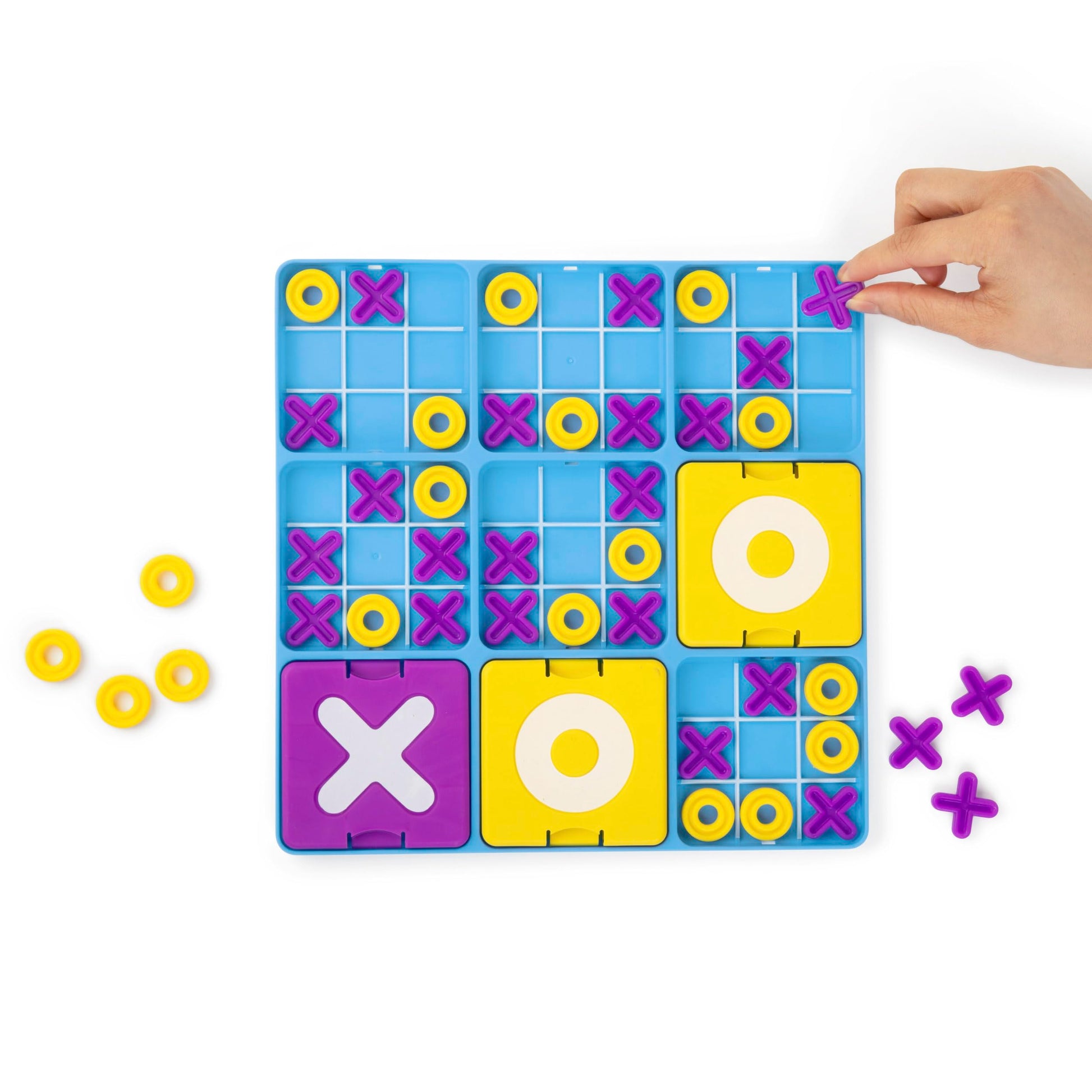 Ultimate Tic Tac Toe™ By Relatable, Exciting Board Games for Family Gatherings, Great Games for Kids, Includes 1 Board, 41 Mini X's, 40 Mini O's, 5