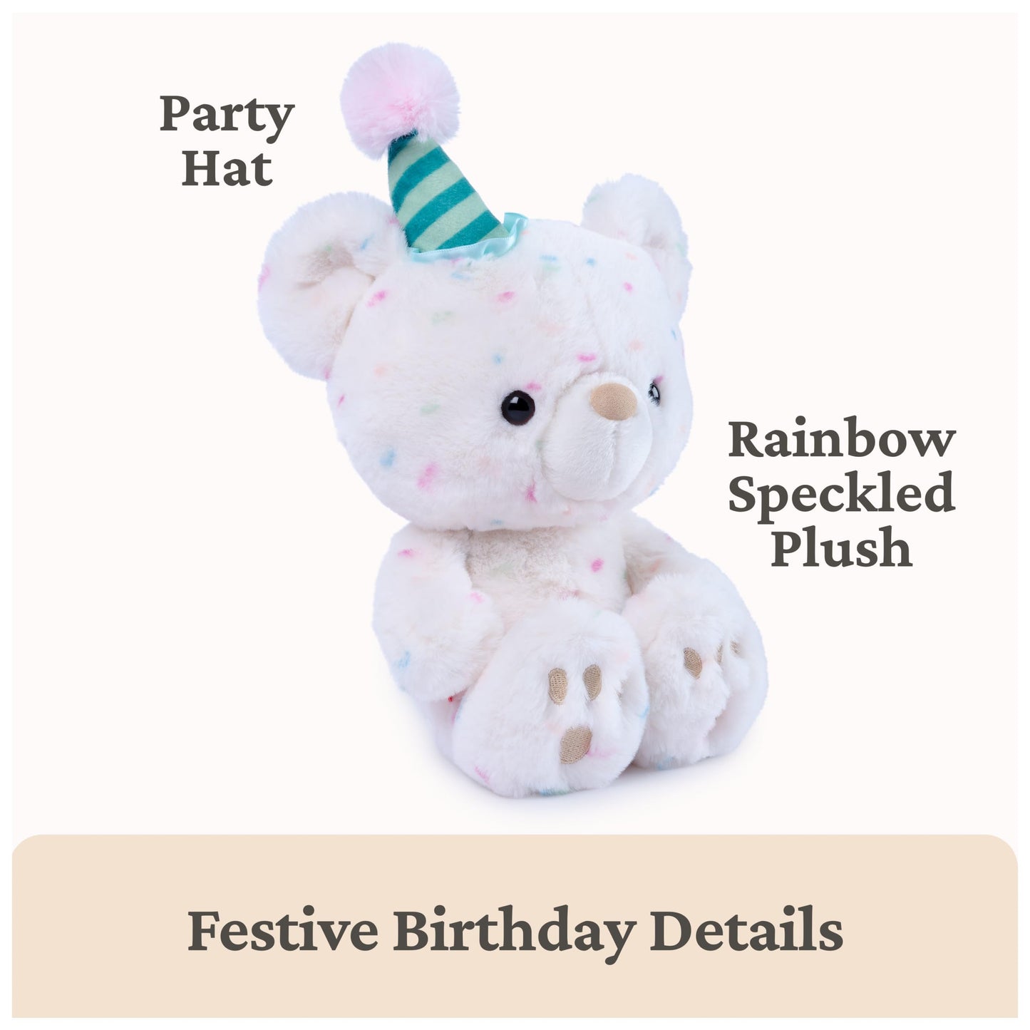 GUND Birthday Kai 10-Inch Teddy Bear Stuffed Animal with Birthday Hat
