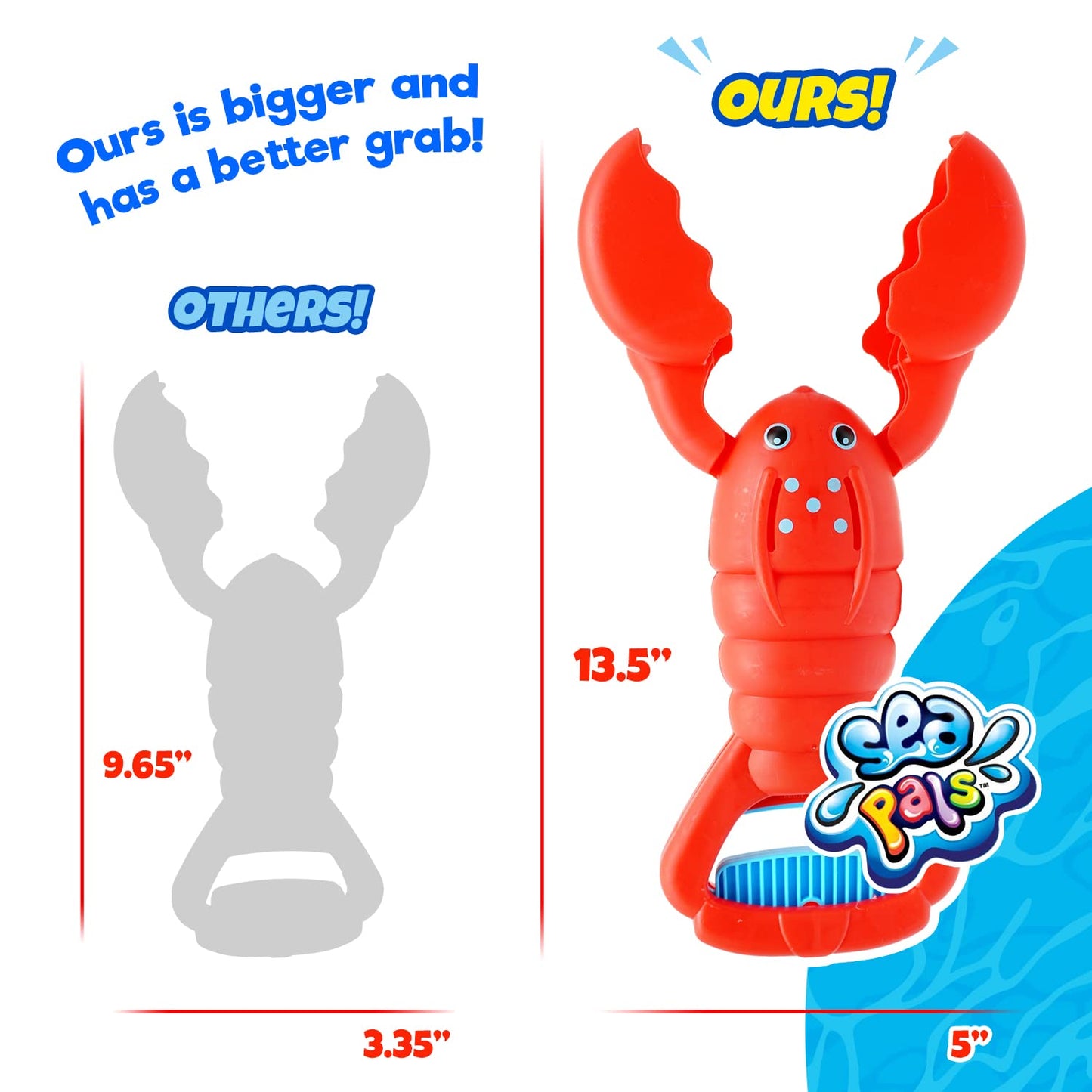 JA-RU Shark Sand Jaw & Claws Toy Big 13.5" (1 Shark) Plastic Sand Digger Grabber Toy Sand Toys & Beach Claw. Kids Beach Toys, Snow Toys, Kids Sandbox
