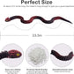 JASSBOOY 24-inch 3D Printed Flexible Serpentine Creature, Glow-in-The-Dark Effect, Articulated Snake Model with Movable Jaw, Toothless Design