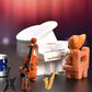6 Pcs Concert Scene Mini Musical Instrument Models - Adorable Tiny Violin, Cello, Piano, Saxophone & Guitar Accessories for Dollhouse, Fairy