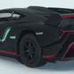 KiNSMART Lamborghini Veneno 1:36 Scale 5 Inch Die Cast Metal Model Toy Super Car (Black (Matt))
