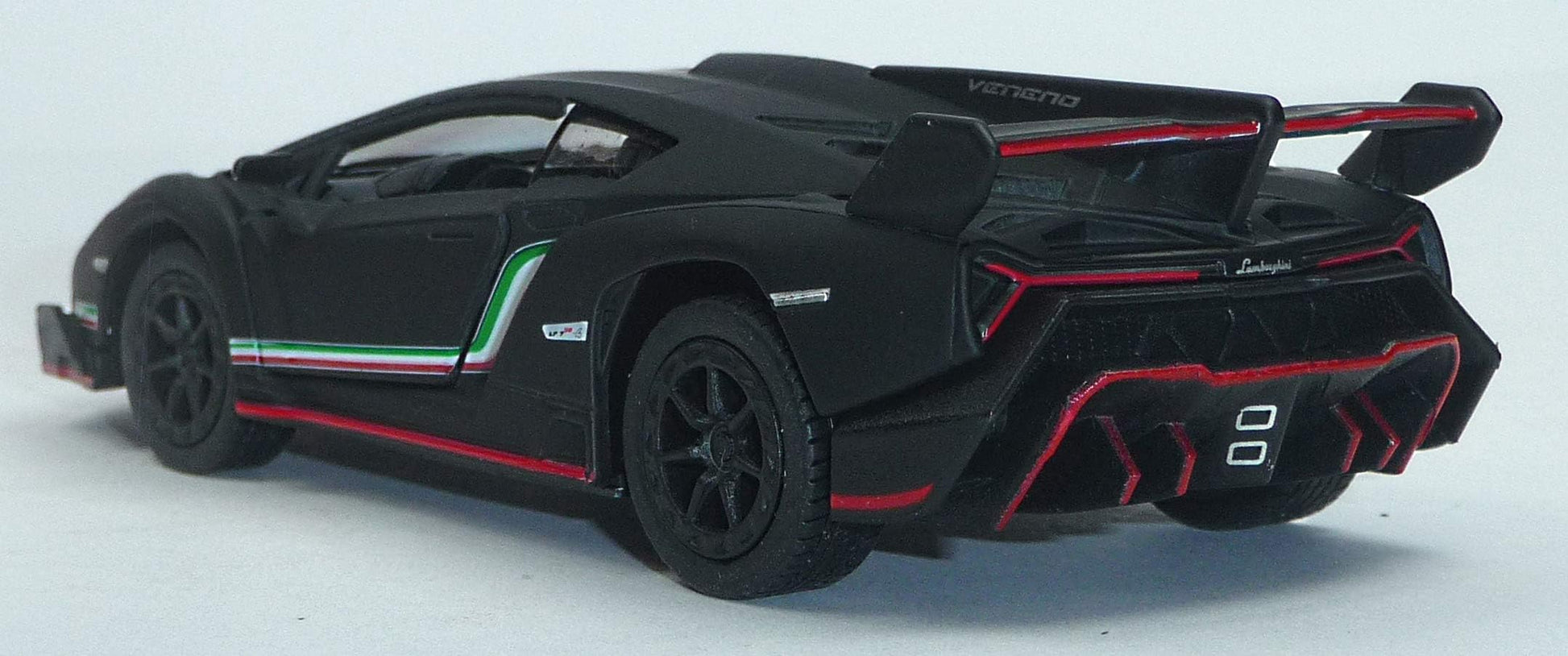 KiNSMART Lamborghini Veneno 1:36 Scale 5 Inch Die Cast Metal Model Toy Super Car (Black (Matt))