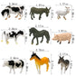 PPXMEEUDC 24 Mini Farm Animal Figurines Realistic Figures Educational Toys for Toddlers Cake Toppers Scene Decorations