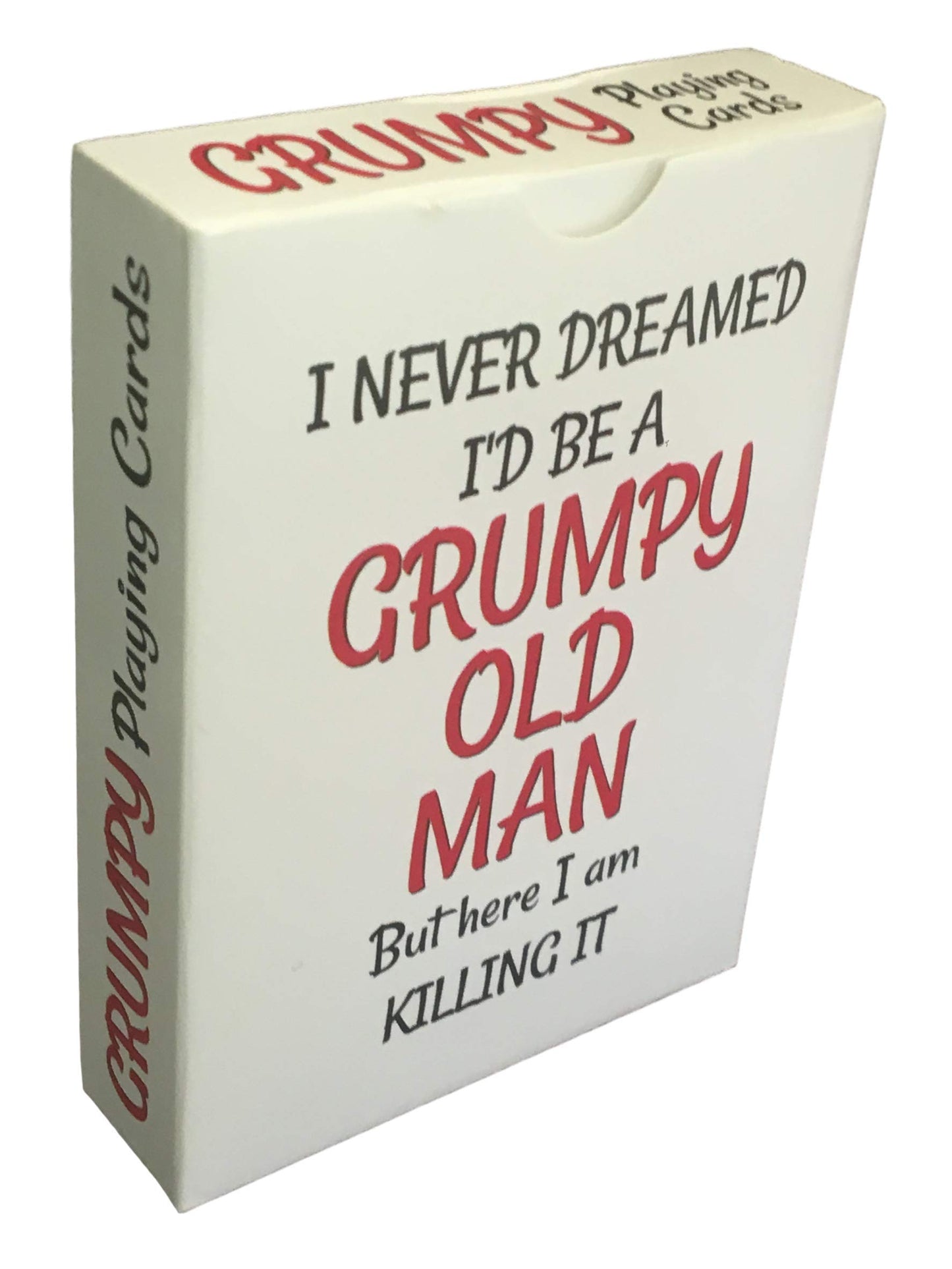 Grumpy Old Man Jumbo Index Playing Cards - Large Print for Seniors - Gag Present for 50th 60th 70th 75th 80th Birthday - Poker Sized for Texas Holdem