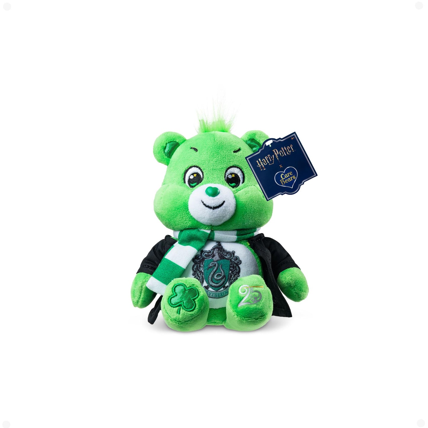 Harry Potter x Care Bears - 8 Inch Plush - Soft, Huggable Plushie, Stuffed Animal for Girls and Boys, Ages 4+, Slytherin House Good Luck Bear