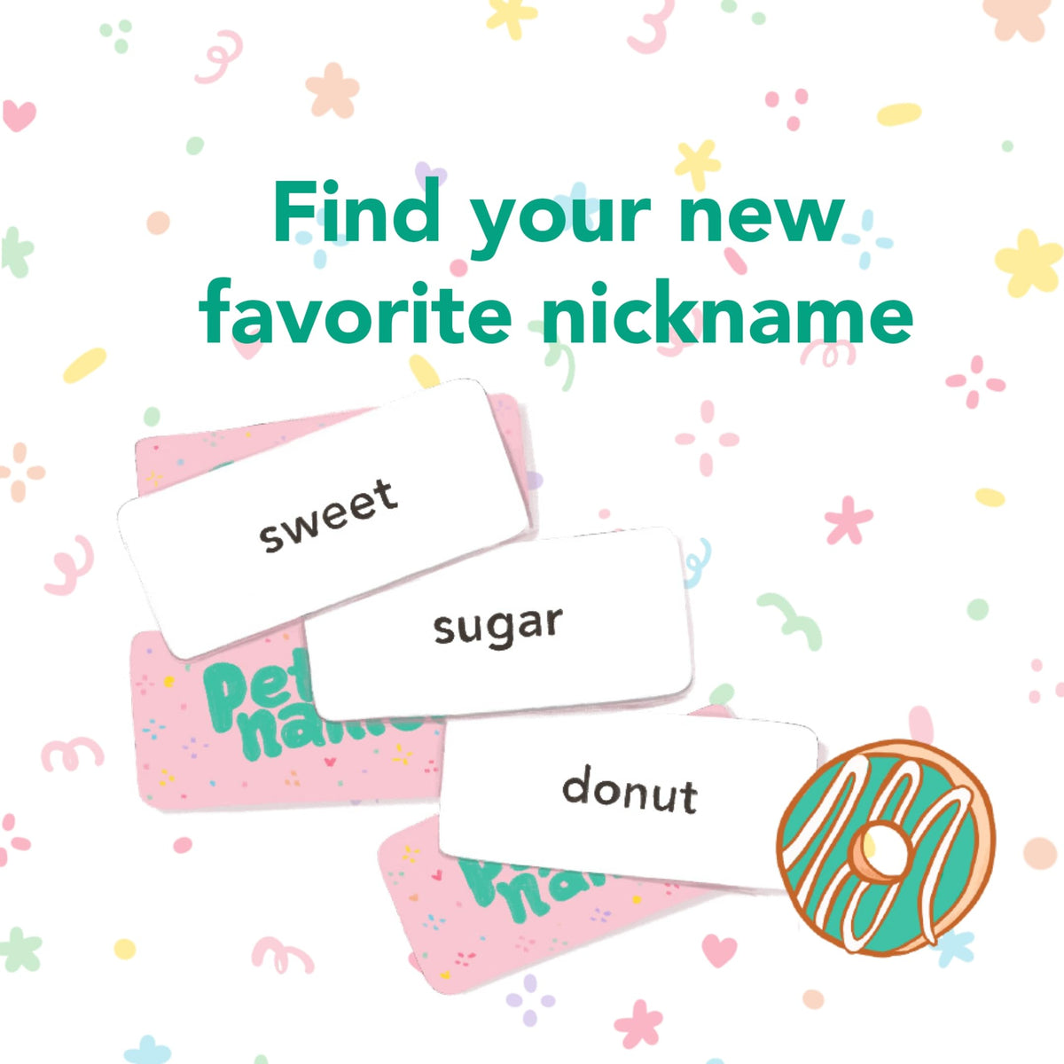 Pet Names: A Game of Endearments, Cute Nickname Game with Plush Fox Bag