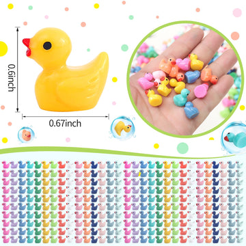 CozyWhimsy Mini Ducks 300 Pack Tiny Duck Figurines Bulk