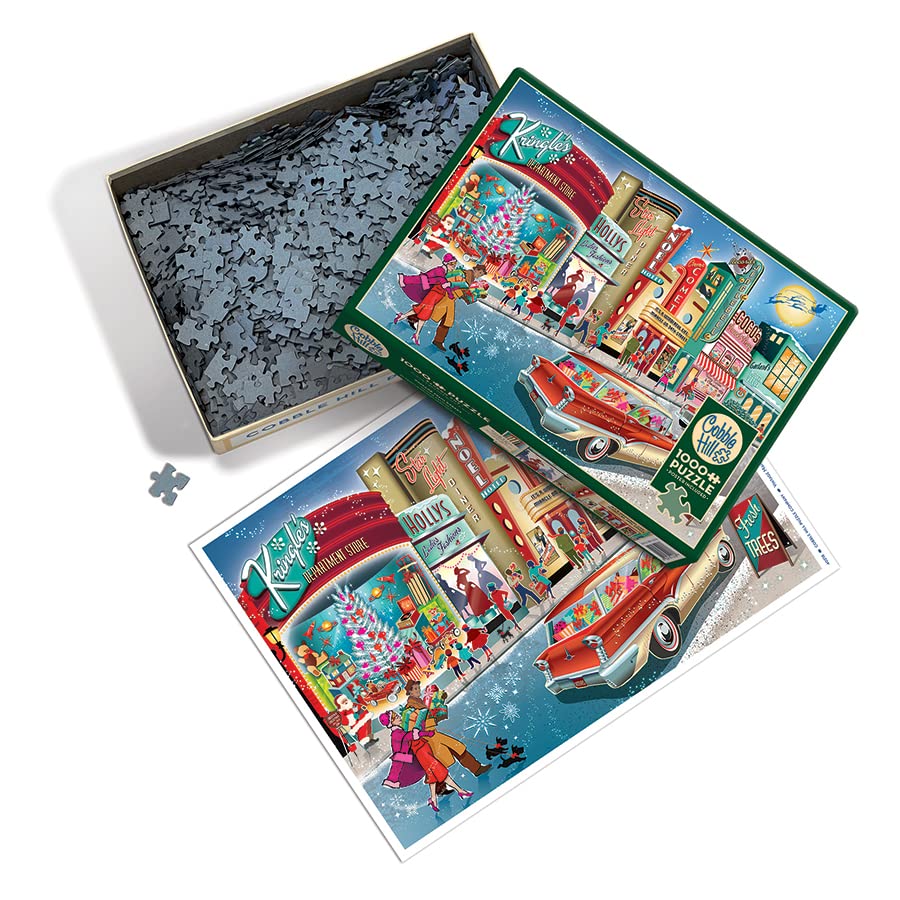 Cobble Hill 1000 Piece Puzzle - Vintage Main Street - Sample Poster Included