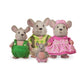 Li'l Woodzeez Handydandy Mice Family Set, 4 Figures and Storybook, Playsets