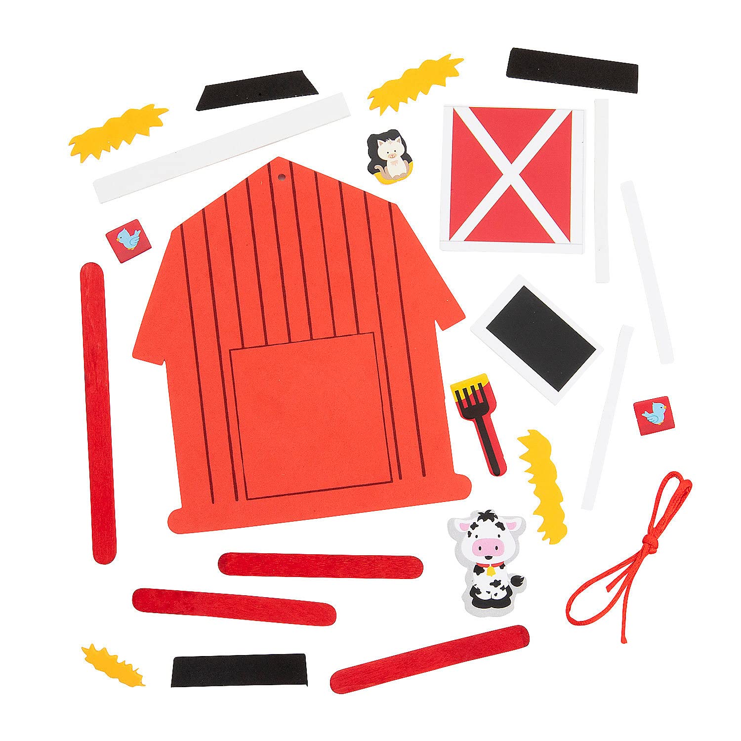 Fun Express Farm Barn Craft Kits for Kids | 12 Pc | 5 Inch