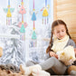 Fennoral 9 Pack Angel Wind Chime Kits for Kids Make You Own Angel Wind Chimes DIY Wooden Crafts to Paint for Art Activities Christmas Tree Hanging
