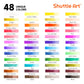 Watercolor Paint Set, Shuttle Art 48 Colors Watercolor Paint in Half Pans with 2 Water Brush Pens, 10 Paint Brushes, 1 Watercolor Pad, 1 Palette, 2