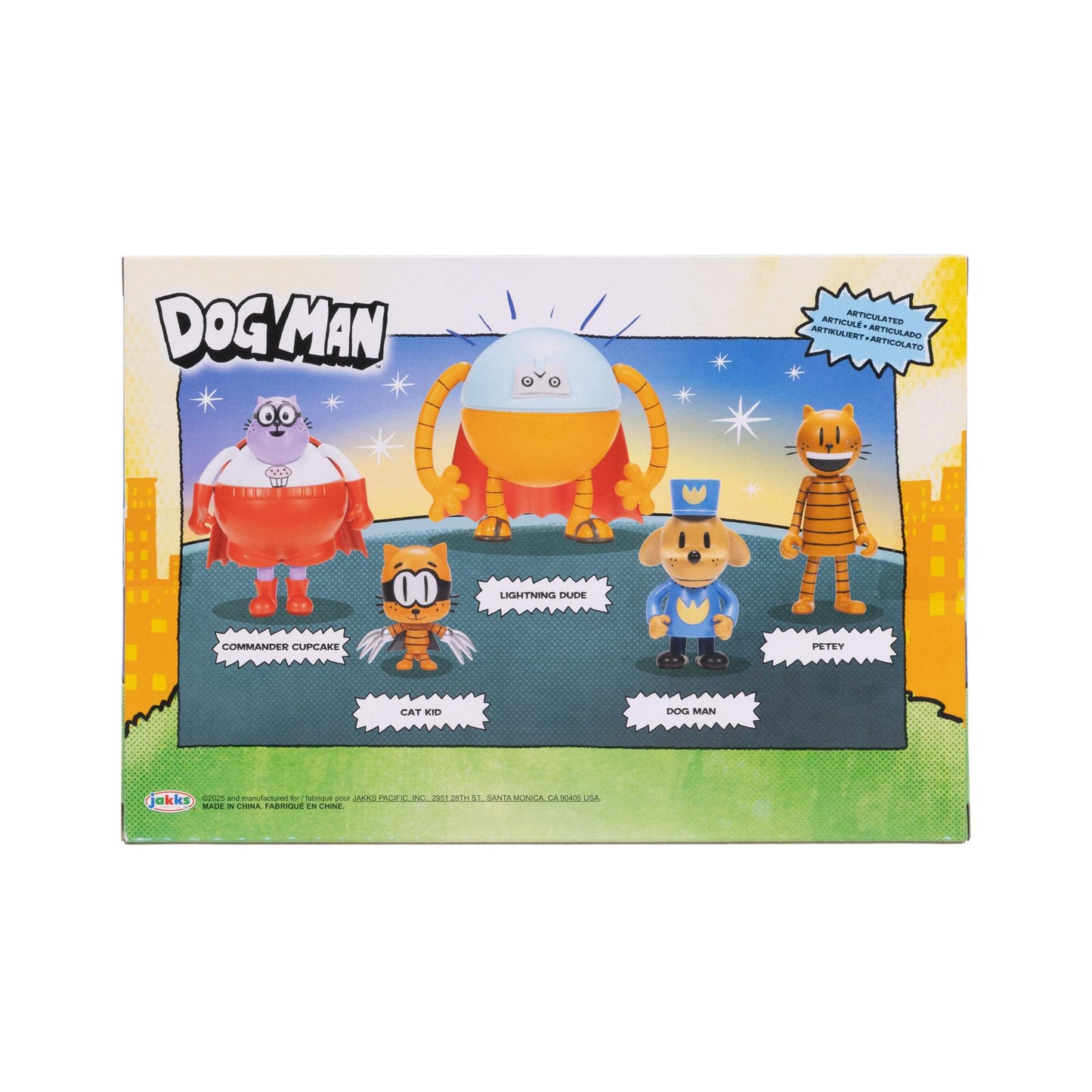 Dog Man 2.5 Inch Scale Supa Buddies and Baddies Multipack Action Figures, Part of Jakks Pacific's Wave 4, Includes 5 Characters