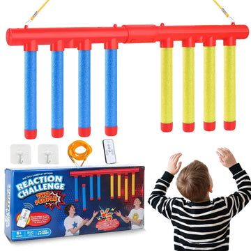 ATG Reflex Drop Sticks Challenge Game - Remote Control, 3 Adjustable Speed Modes, Solo/Dual Play - Hand-Eye Coordination & Reaction Training Toys