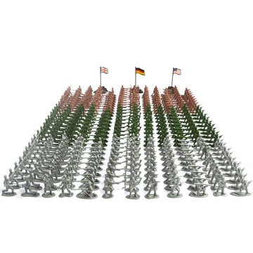 RAINBOW TOYFROG Army Men Action Figure Set - 300 pcs Toy Soldiers Military Playset - Classic Army Men Action Figures for Kids - Durable Army Toys