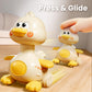 iPlay, iLearn Press to Go Duck Car Toys Set for Toddlers 1-3, Baby Push Go Racing Cars, Infant Play Vehicle Set, 1st Valentine Gift Easter Stuffer