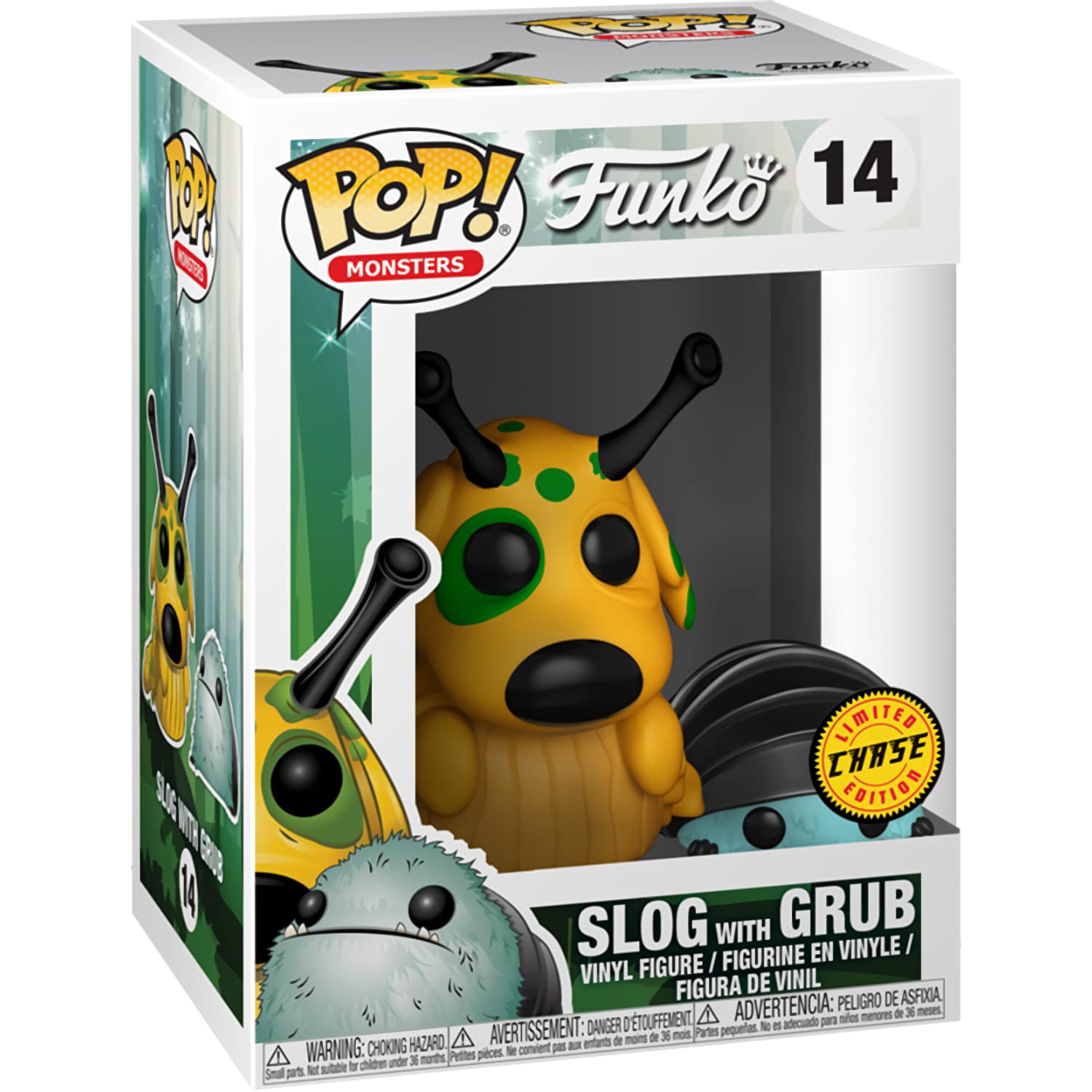 Slog with Grub (Chase): Fun ko P o p ! Monsters Vinyl Figurine Bundle with 1 Compatible 'ToysDiva' Graphic Protector (014-31690 - B/A)