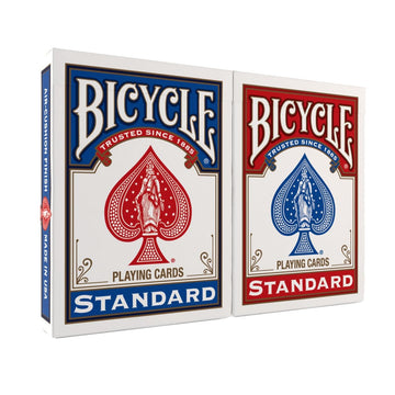 Bicycle Standard Playing Cards, Standard Poker Size Deck of Cards, Red & Blue (2 Pack), Classic Cards for Poker, Blackjack, Family Game Night & Card