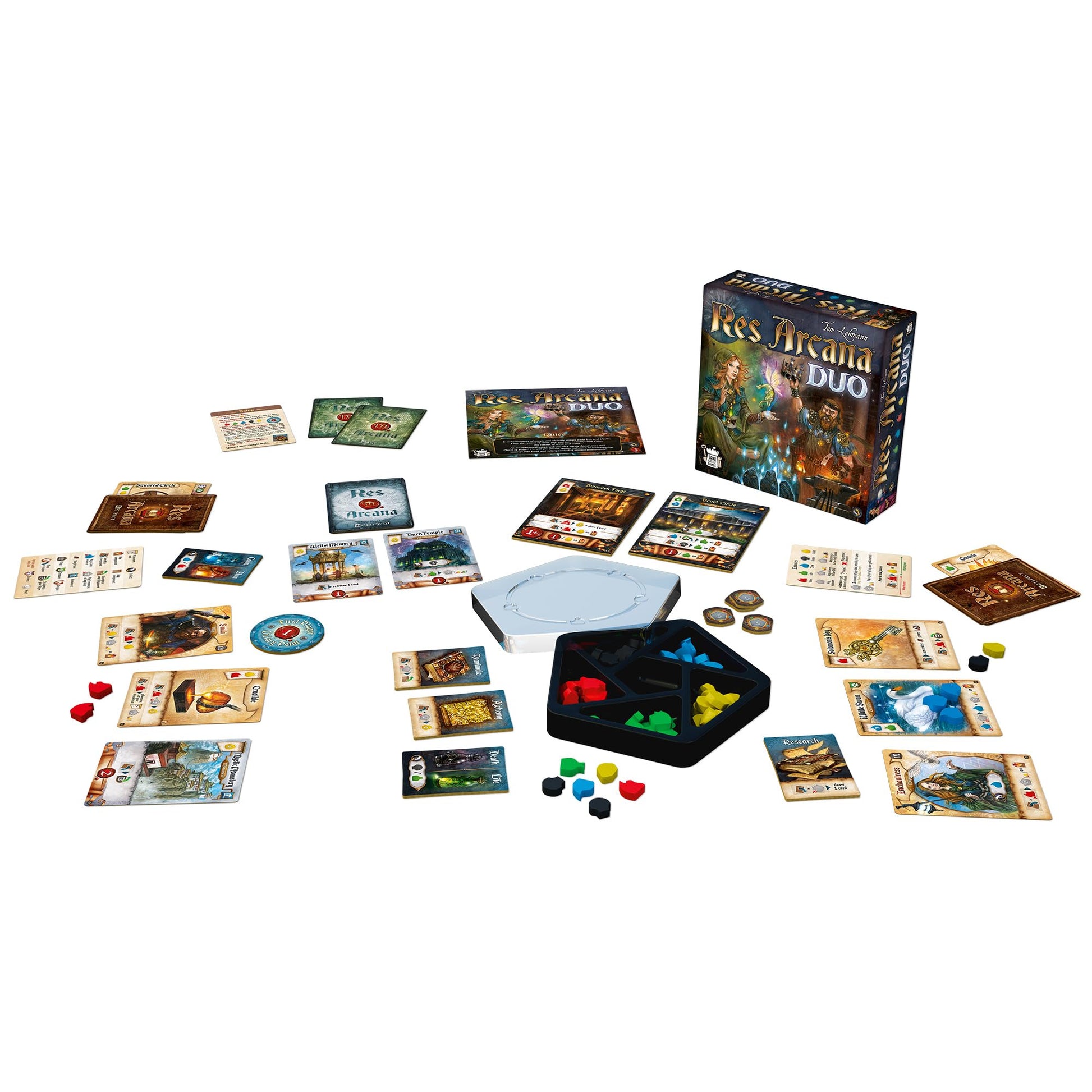 Res Arcana Duo Board Game - Strategic Two-Player Duel! Expandable Game System, Fantasy Adventure Game for Kids & Adults, Ages 14+, 2 Players, 20 Min