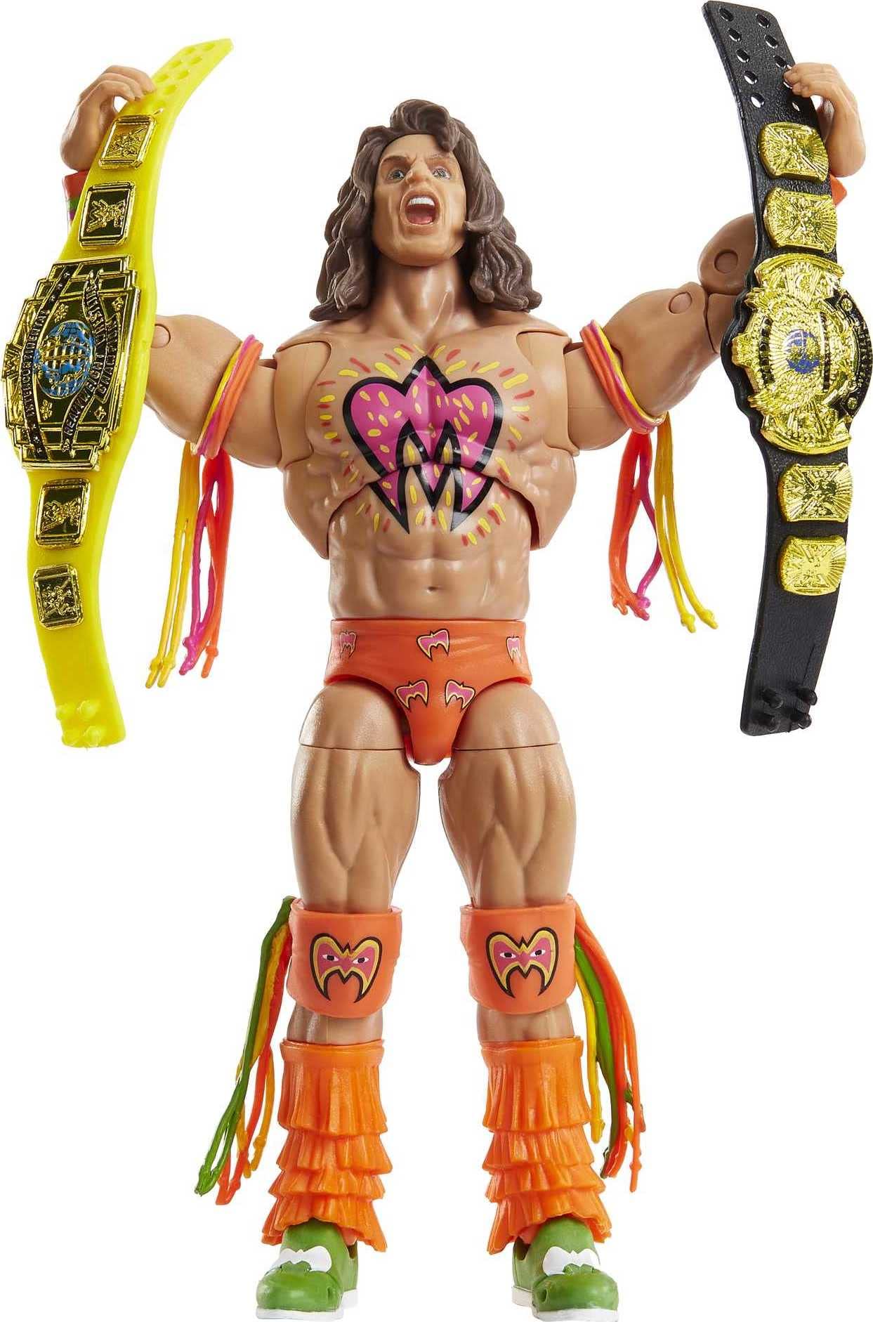 Mattel WWE Action Figures | WWE Ultimate Warrior Ultimate Edition Fan TakeOver Collectible Figure with Accessories | Gifts for Kids and Collectors