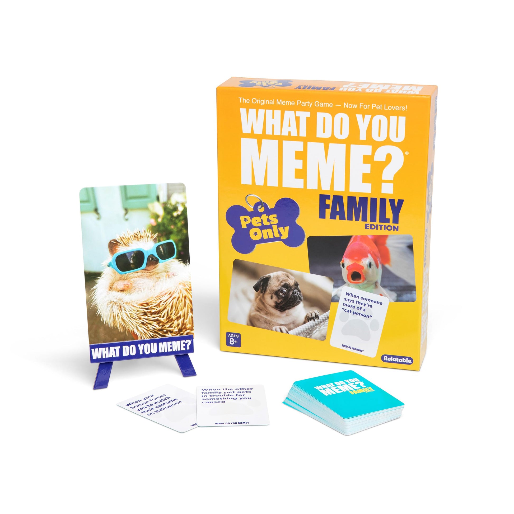 What Do You Meme? Family Pets Only Edition, Amazing Kids Games and Funny Games for The Whole Family, Includes 300 Caption Cards, 65 Image Cards, 1