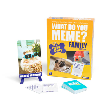 What Do You Meme? Family Pets Only Edition, Amazing Kids Games and Funny Games for The Whole Family, Includes 300 Caption Cards, 65 Image Cards, 1
