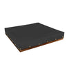 Sandbox Cover 18 Oz Waterproof - Sandpit Cover 100% Weather Resistant with Metal Grommets (50" W x 50" D x 8" H, Black)