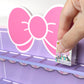 AUFGELD Display Shelf Compatible with Funko Bitty Kitty Series, Kitty Bow Design Organizer for Bitty Pop, Wallmountable Cute Bow Shape, Displays 31