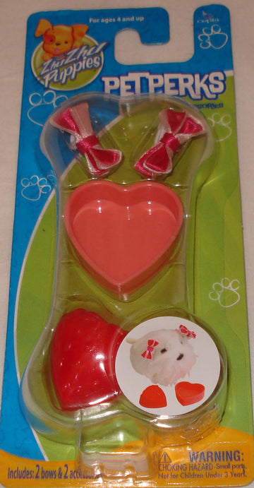 Zhu Zhu Puppies Pet Perks - Heart & Pink Bows
