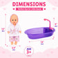 Liberty Imports Baby Bath Toys 13-Inch Little Newborn Doll Bath Set - Real Working Bathtub with Detachable Shower Spray and Accessories for Kids