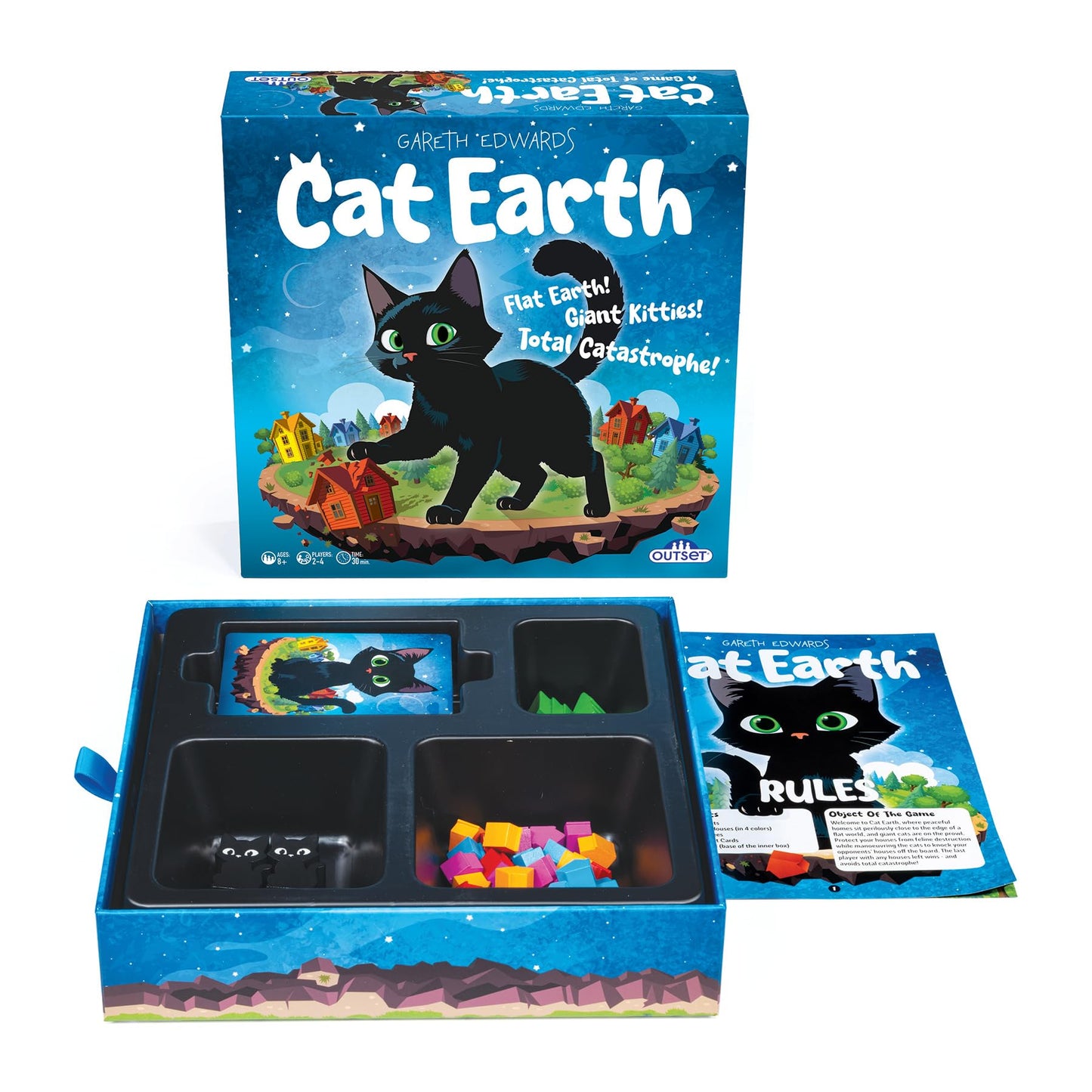 Cat Earth - Light Strategy Family Board Game - 2 to 4 Players Ages 8 and up