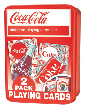 MasterPieces Officially Licensed Coca Cola 2 Pack Playing Cards - 54 Card Deck for Adults