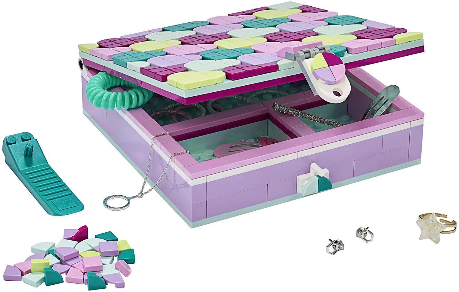 LEGO DOTS Jewelry Box 41915 Craft Decorations Art Kit, for Kids Who are Into Cool Arts and Crafts, A Great Entrance into Unique Arts and Crafts Toys