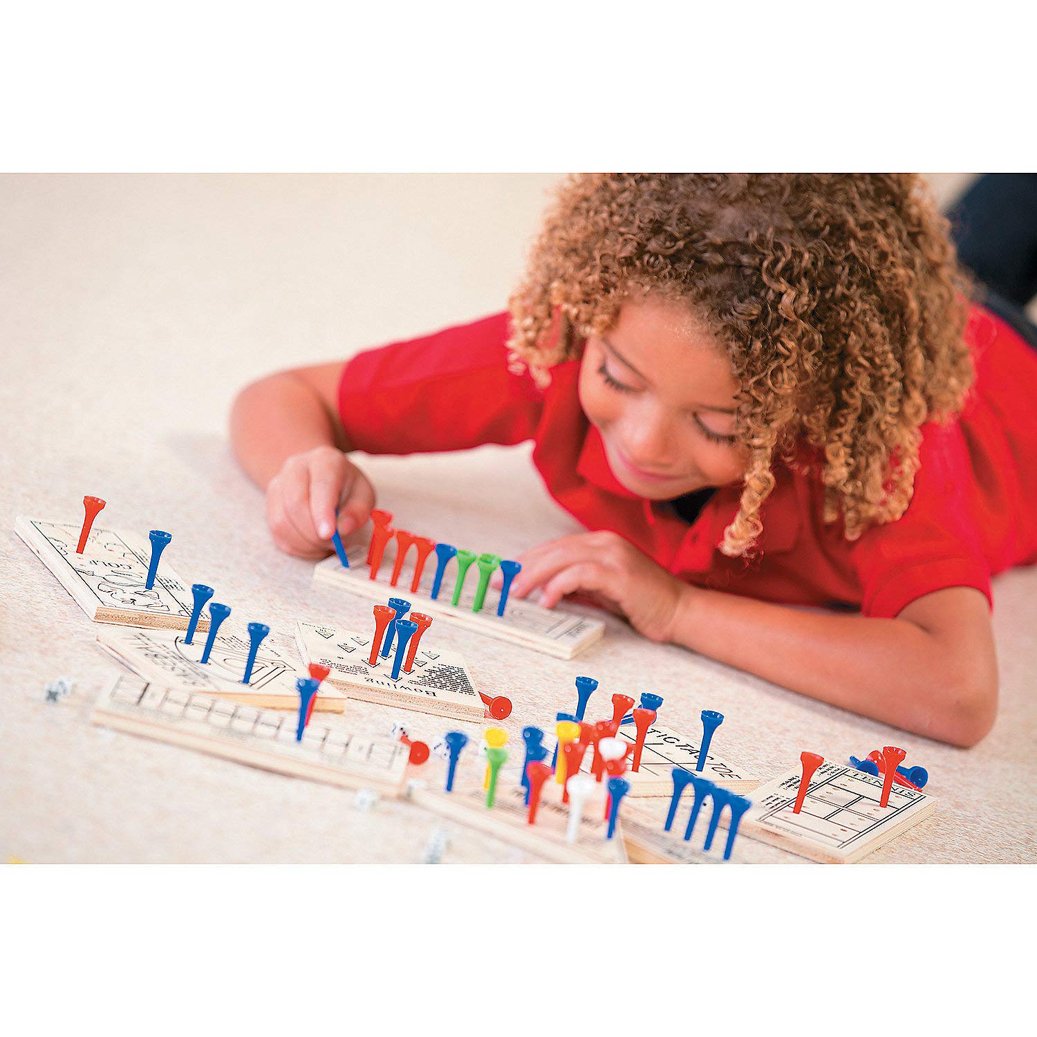 Fun Express Wooden Board Games Set 12 Pack - Classic Travel Games for Kids & Adults | Mini Peg Board Games, Checkers & Tic Tac Toe | Portable Family