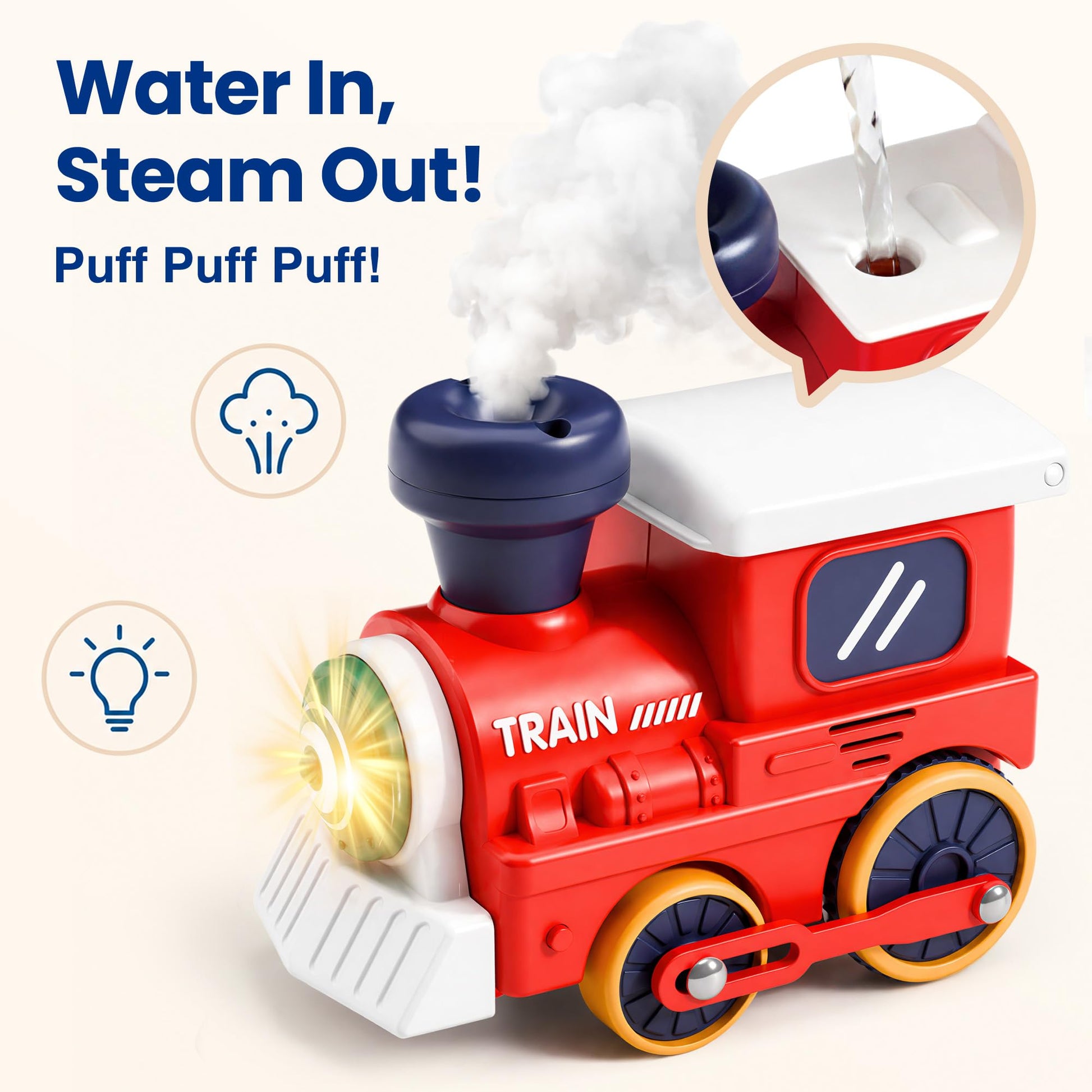 iPlay, iLearn Farm Train Toy Set for Toddlers 1-3, Kids Steam Musical Train