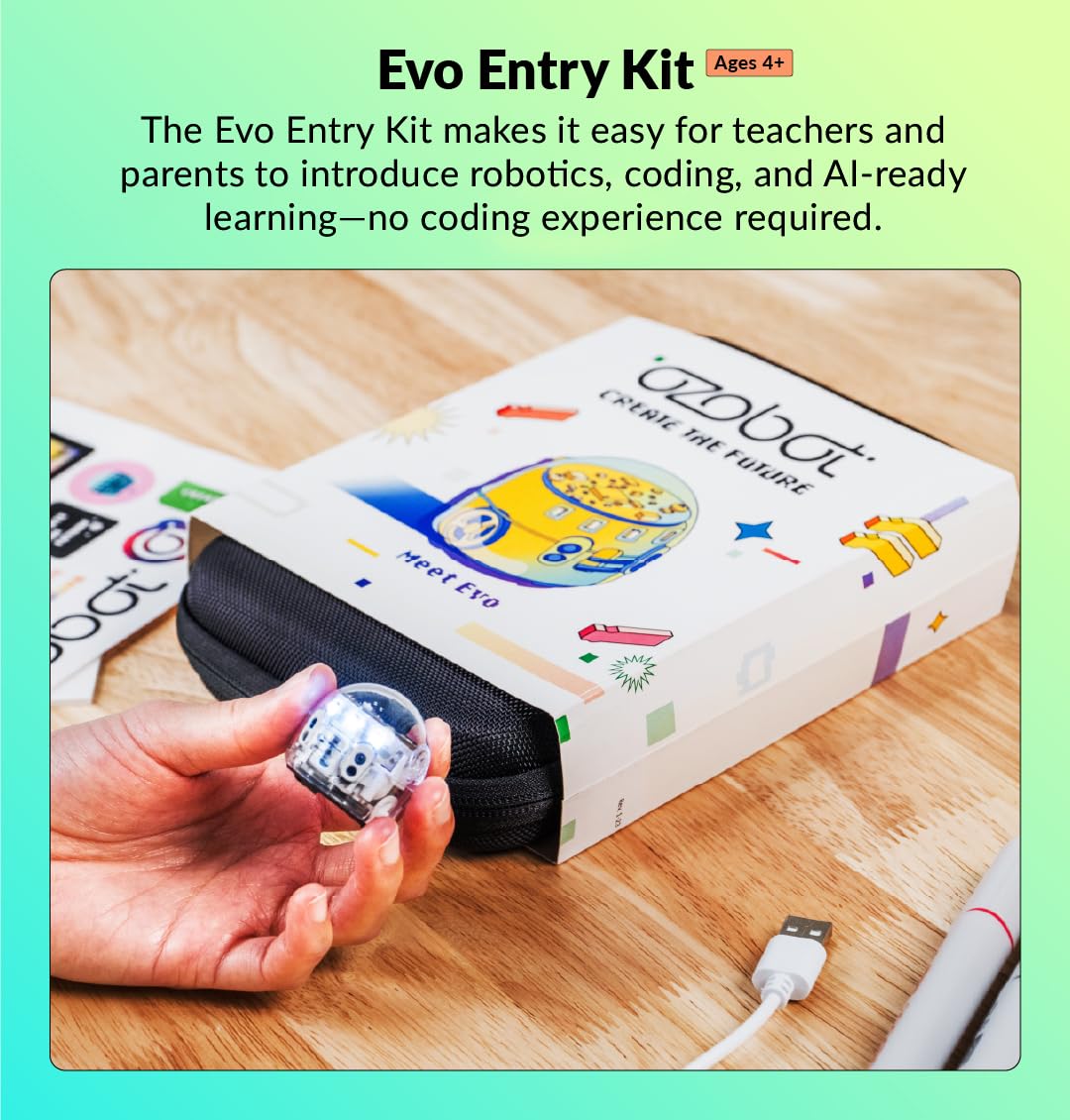 Ozobot Evo Coding Robot Kit | Ages 5-11 | STEM Coding for Kids & Teachers