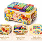 Wooden Montessori Toddler Toy Car Animal Shape Sorting & Peg Stacking Blocks Educational Learning Toy for Toddlers Ages 2-4 Fine Motor Skills