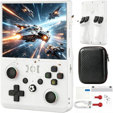 FHYRGF[22000 in 1 R36 MAX ? Handheld Game Console 4.5 inch IPS Screen Linux System with 3.5mm Wired Headphones Retro Console 4000mAh Portable Pocket