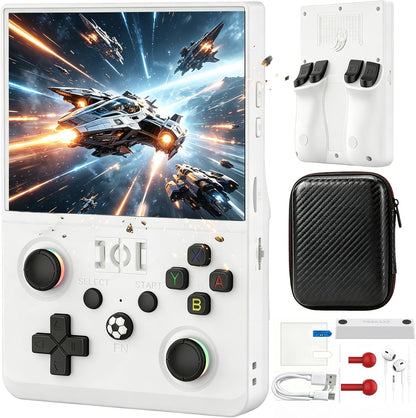 FHYRGF[22000 in 1 R36 MAX ? Handheld Game Console 4.5 inch IPS Screen Linux System with 3.5mm Wired Headphones Retro Console 4000mAh Portable Pocket