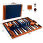 Premium Backgammon Sets for Adults, 17.5 Inch Large Backgammon Board Games, Portable PU Leather Travel Backgammon Set - Classic Board Strategy Game