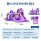 Bounce House, Inflatable Dinosaur Bouncer with Slide and Air Blower, Oxford Cloth Jumping Castle for Kids, Durable Sewn Bouncy House with Large Play