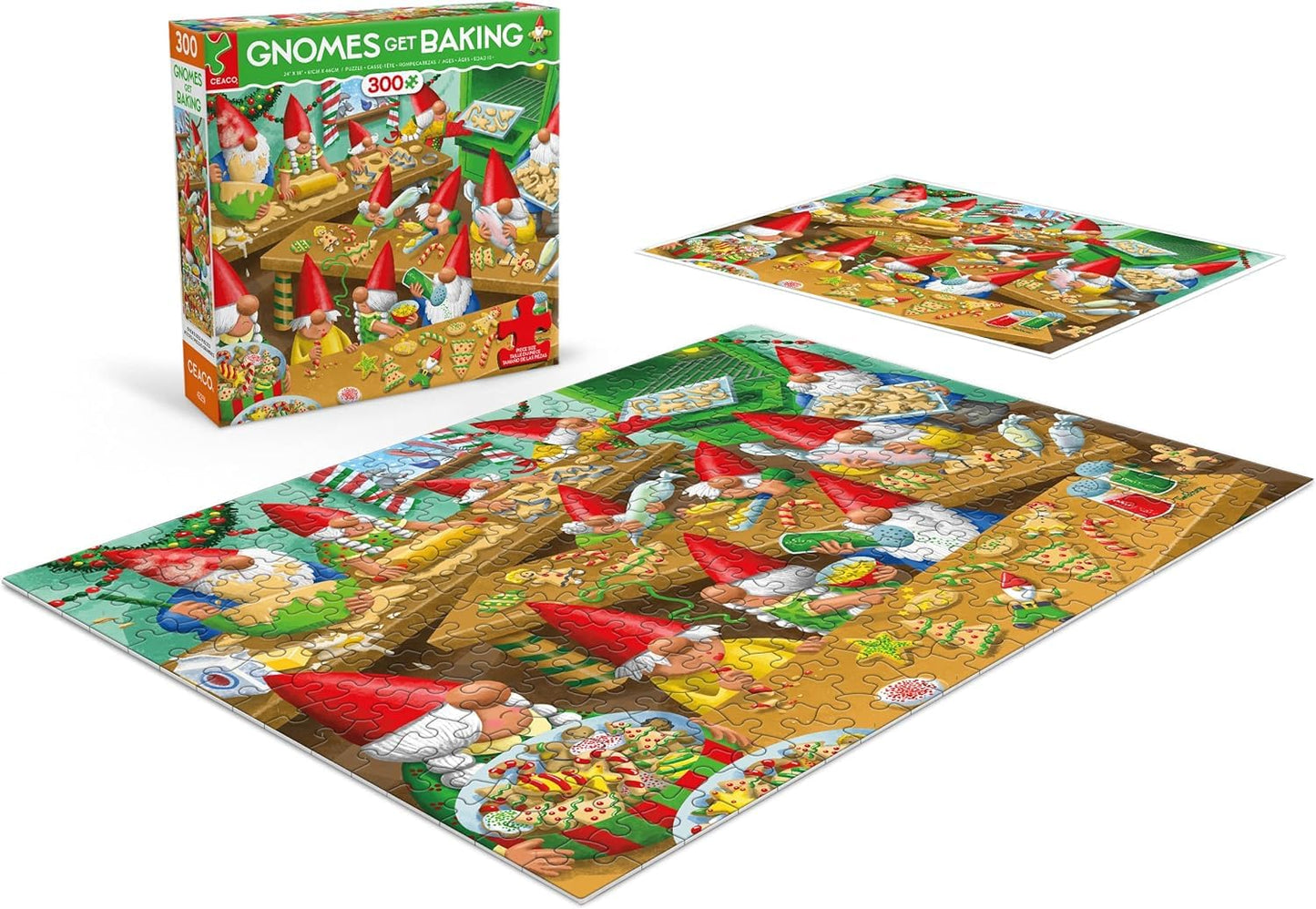 Ceaco - Holiday - Gnomes Get Baking - 300 Piece Jigsaw Puzzle