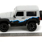 Jada Just Trucks 1:24 2007 Jeep Wrangler Die-Cast Truck w/Tire Rack, Toys for Kids and Adults(Grey/Primer Black)