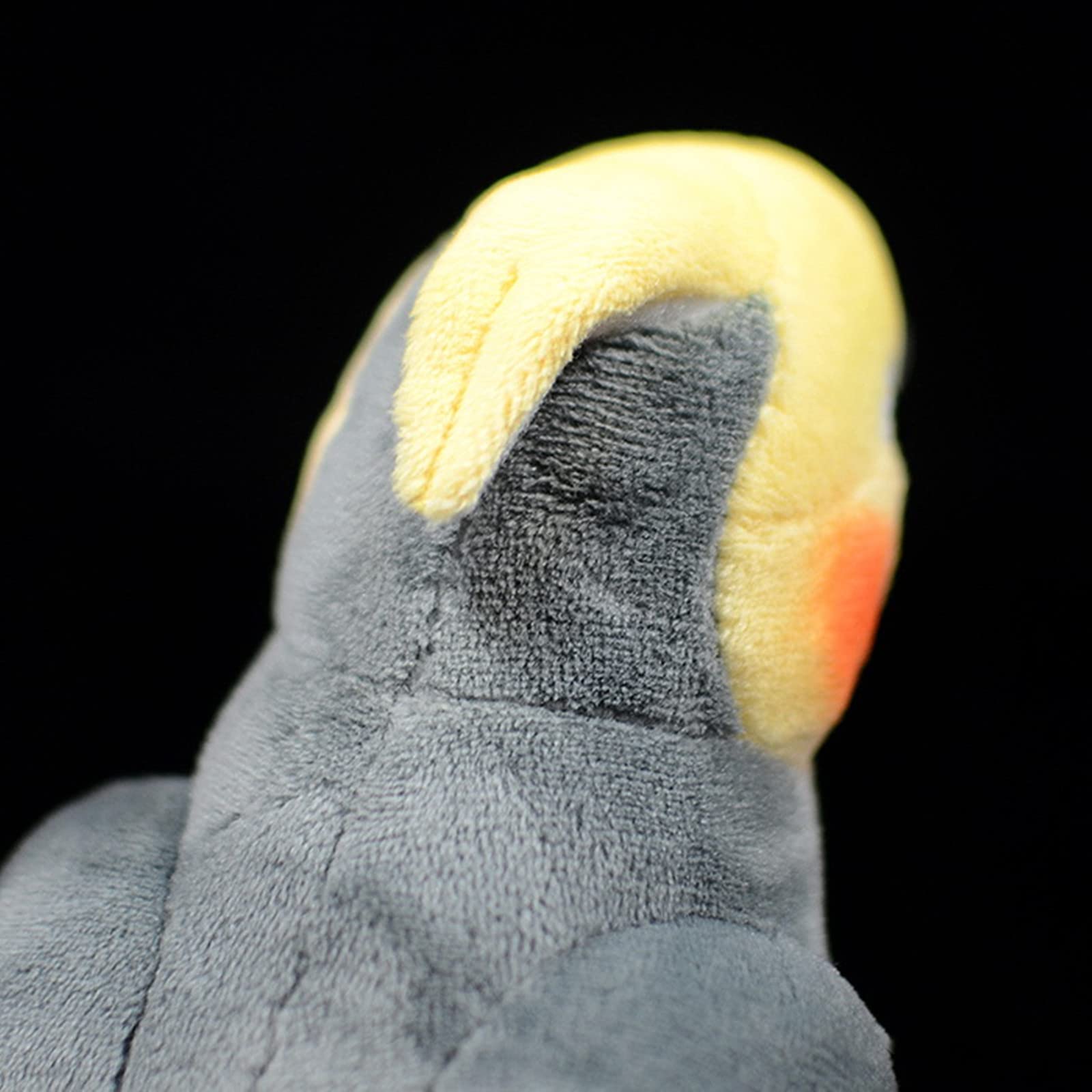 lilizzhoumax Cockatiel Parrot Stuffed Animal Plush Toy,Simulation Bird Plush Toy,Kawaii Soft Gifts for Kids,Home Decor,Gray 5”