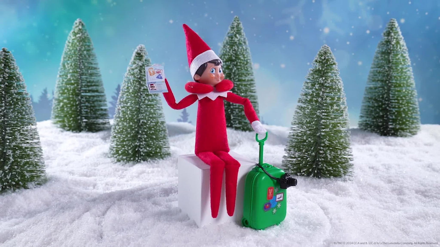 The Elf on the Shelf - Elf on The Go Kit Including Scout Elf Carrier, Peppermint Plane, & Polar Props Travel Set for Adventures, Cute Elf on The Shelf
