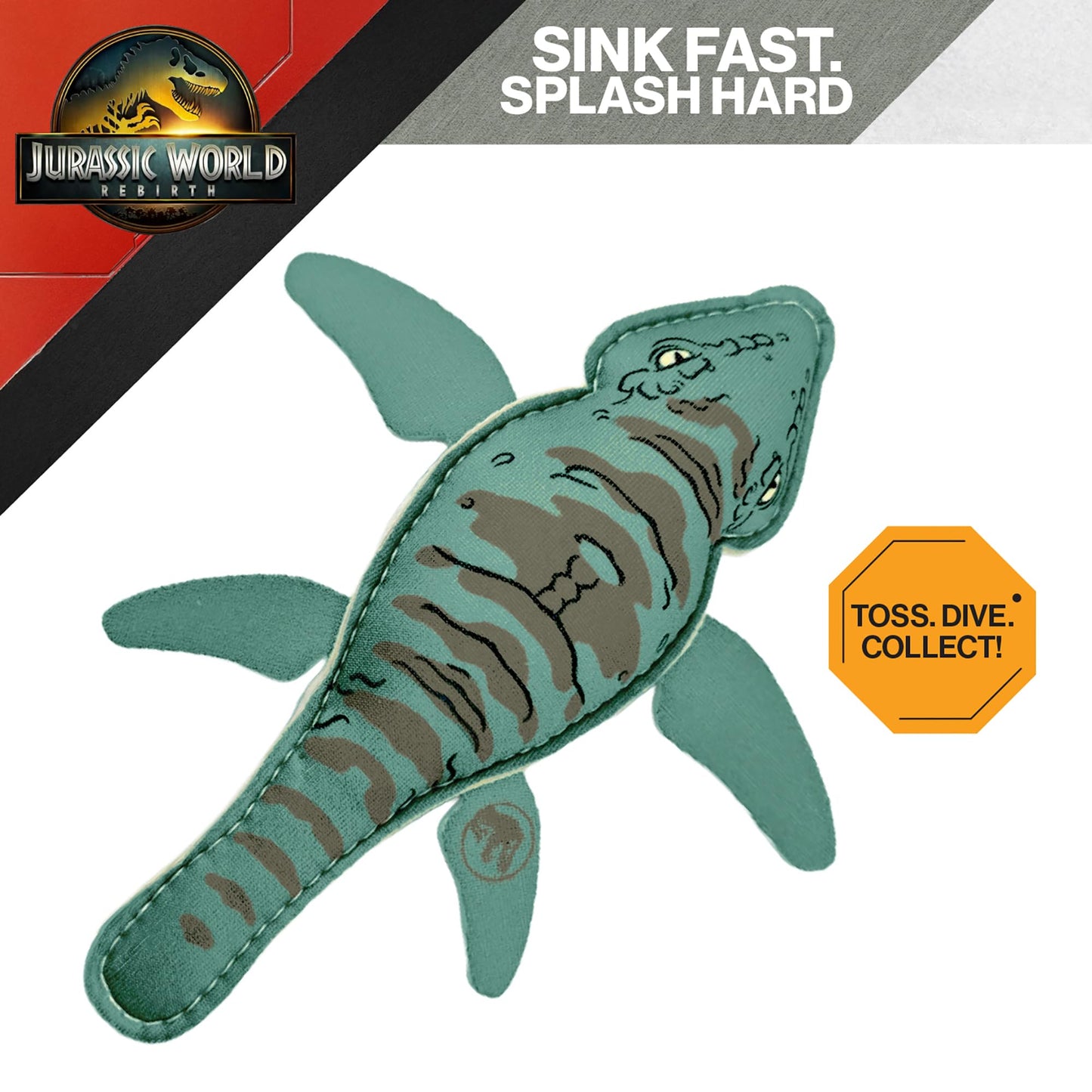 BigMouth Inc Jurassic Park Dive Toys Set for Kids - Licensed Pool Diving Toys for Swimming, Underwater Games, Summer Pool Play by BigMouth