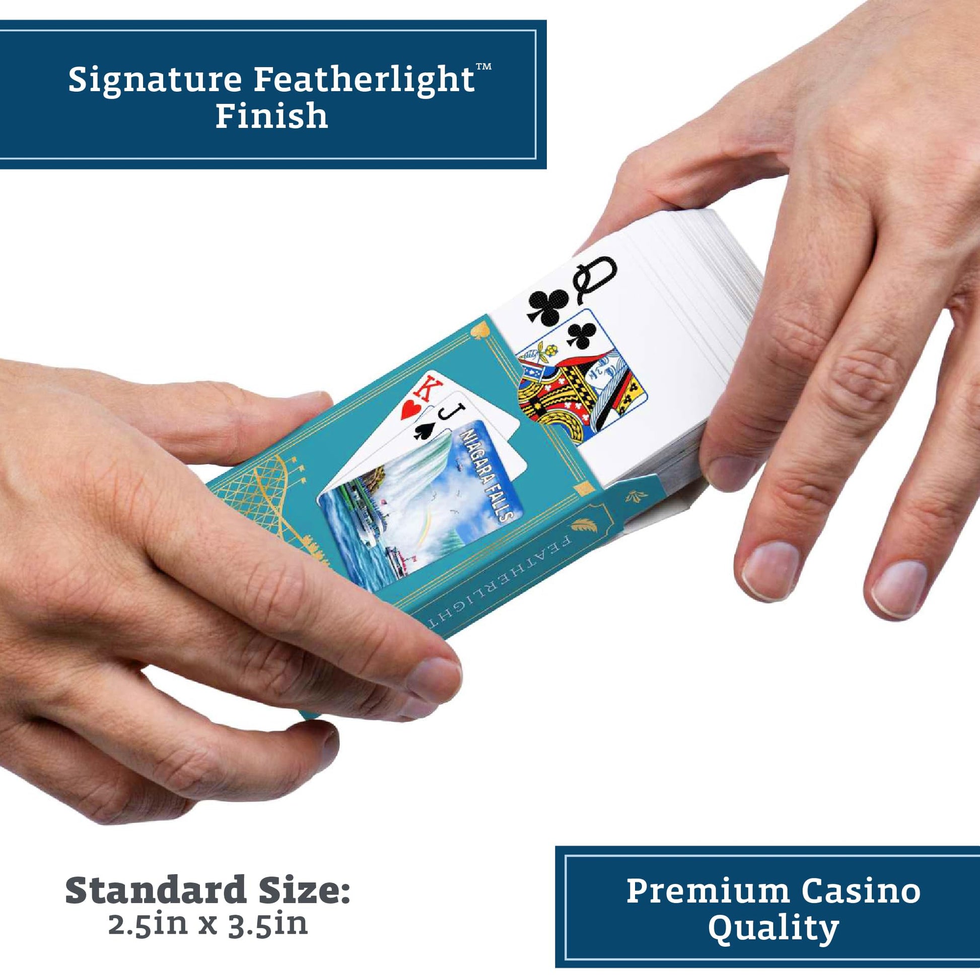 Boardwalk Puzzles Premium Featherlight Unique Playing Cards, Fun Themed Deck for Home and Travel | Niagara Falls