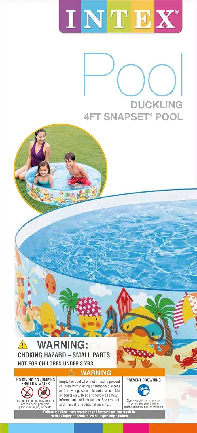Intex 58477EP 4ft X 10in Animal Adventure Snapset Kiddie Pool