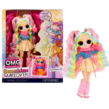 L.O.L. Surprise! OMG Sunshine Color Change Bubblegum DJ Fashion Doll with Color Changing Hair and Fashions and Multiple Surprises - for Kids Ages 4+